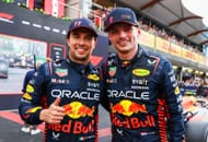 Sergio Perez (L) and Max Verstappen (R)