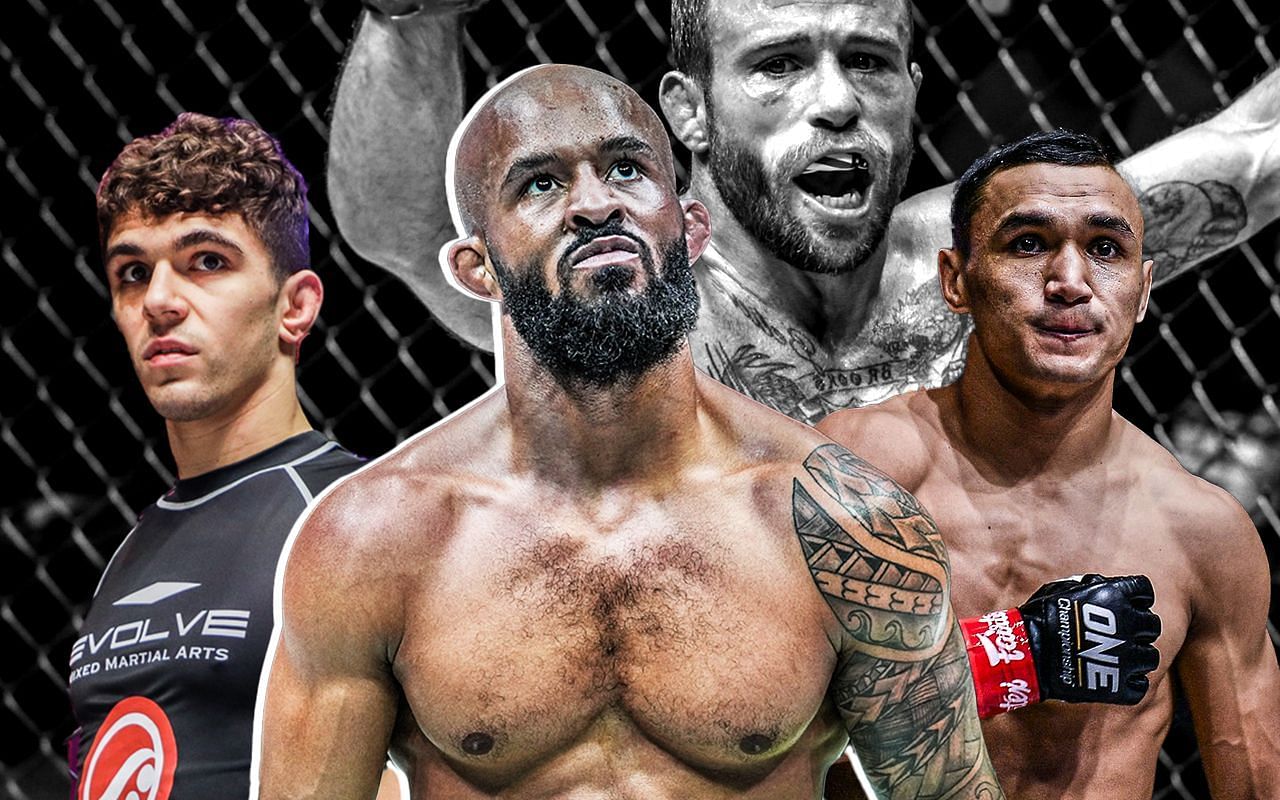 Who will go toe-to-toe with Demetrious Johnson (centre) next? [Image: ONE Championship]