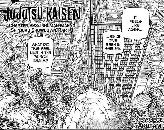 Jujutsu Kaisen Chapter 223 Gojo Lands His First Attack On Sukuna With Help From Unexpected Sources