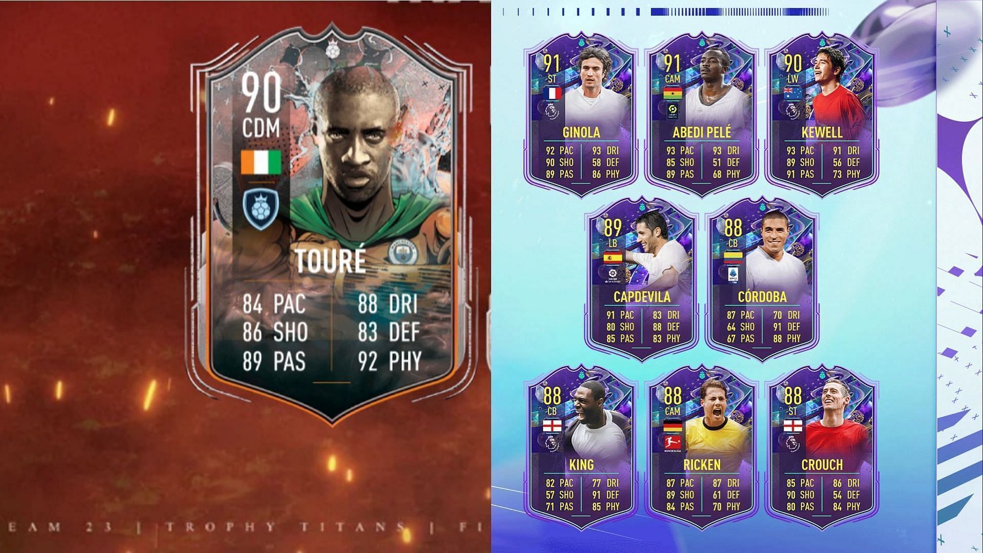 Lúcio, Gomez, Touré - Hero Cards to try In FIFA 23 Ultimate Team