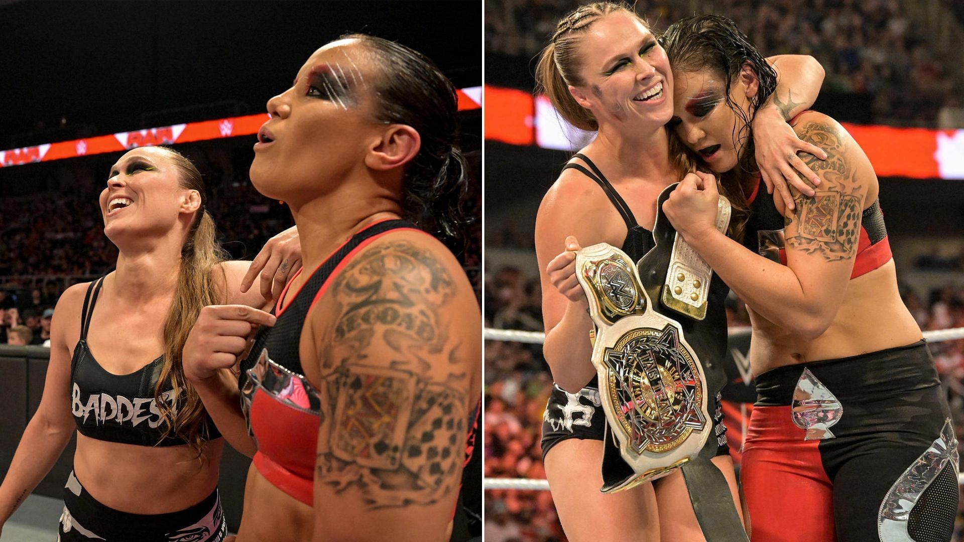 Ronda Rousey and Shayna Baszler are the current WWE Women