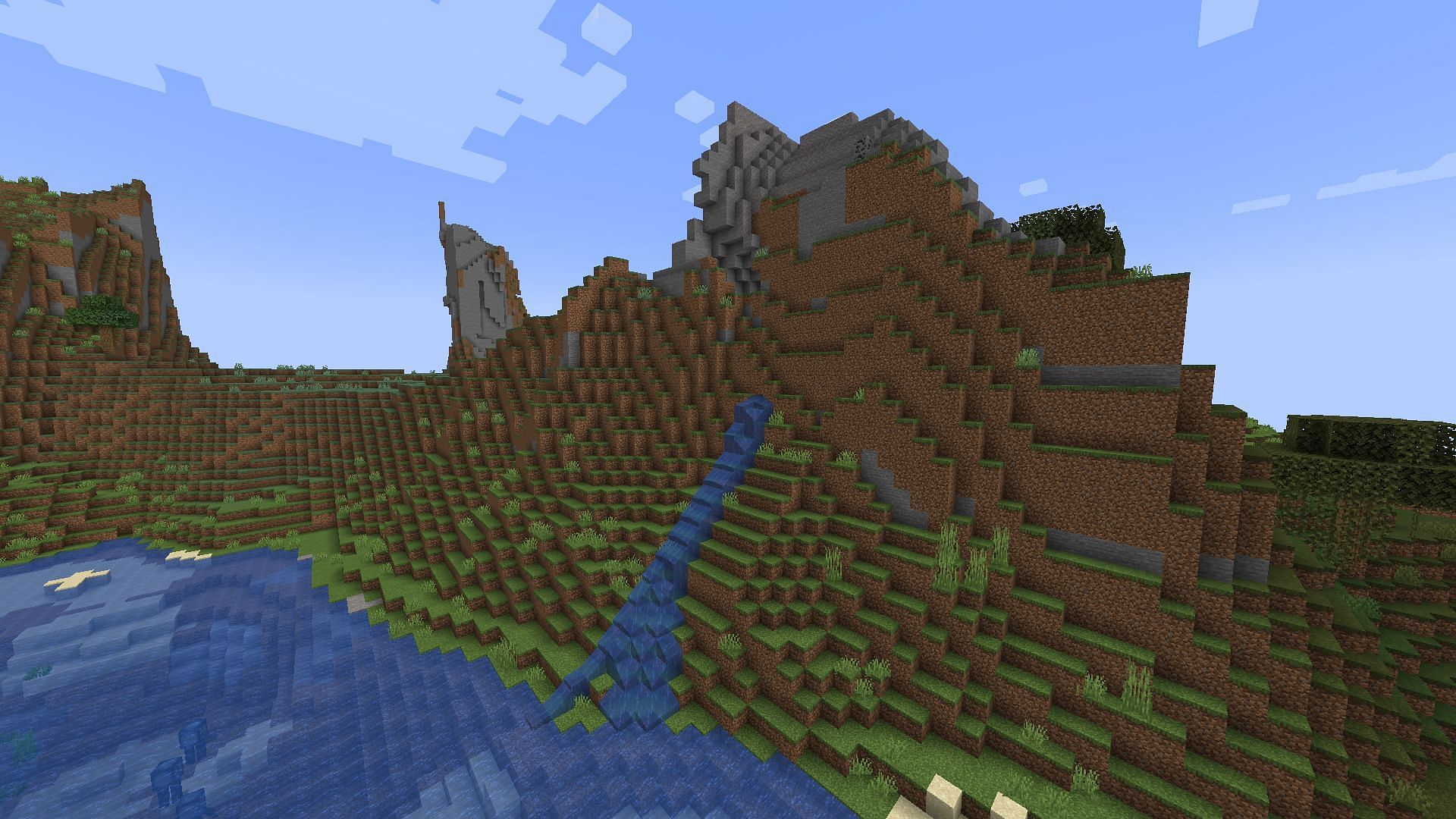 Windswept hills are good for making an impenetrable base in Minecraft (Image via Mojang)