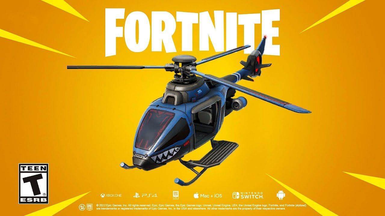 Helicopters will be upgraded with a launcher that deals damage to both players and structures (Image via Epic Games)