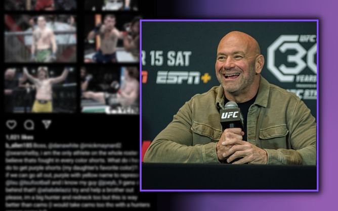 UFC middleweight requests Dana White to let him wear purple shorts for his next fight - "My daughter's favorite color"
