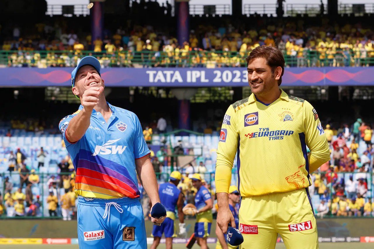 David Warner and MS Dhoni at the toss [IPLT20]
