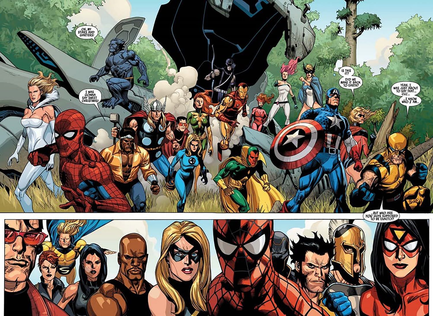 A page from the 2008 Secret Invasion #1 issue (Image via Marvel)