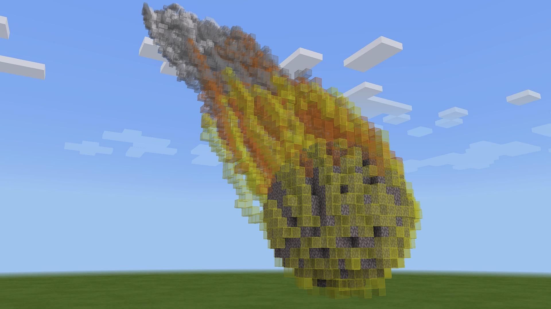 Meteors make for cool builds in Minecraft (Image via Reddit)