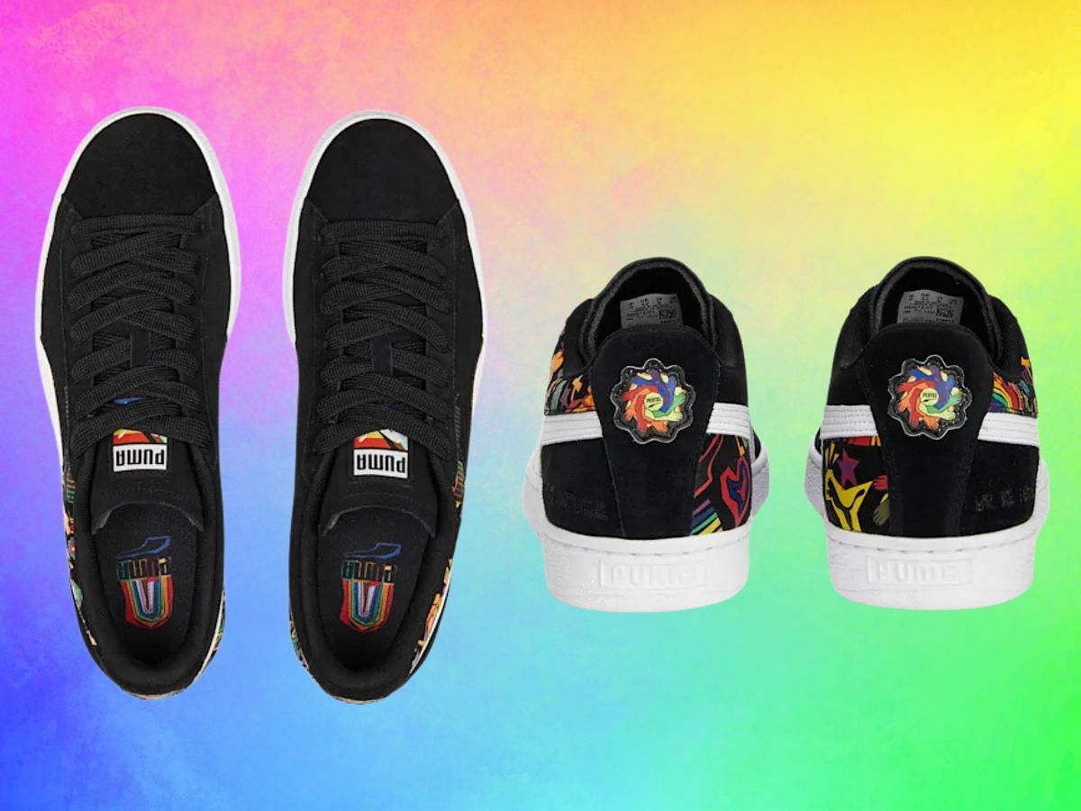 Suede WAE Pride sneakers (Image via official website)