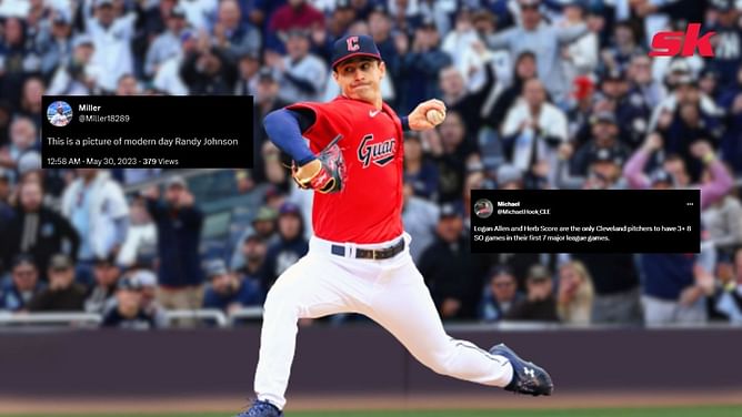 Cleveland Guardians fans elated as young hurler Logan Allen tosses a gem at Baltimore Orioles: "This is a picture of modern day Randy Johnson"