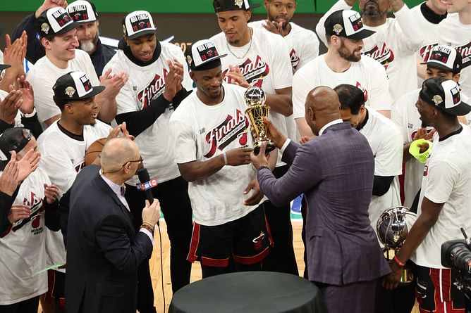 Jimmy Butler is named the Larry Bird Eastern Conference MVP after leading the Heat to the NBA Finals