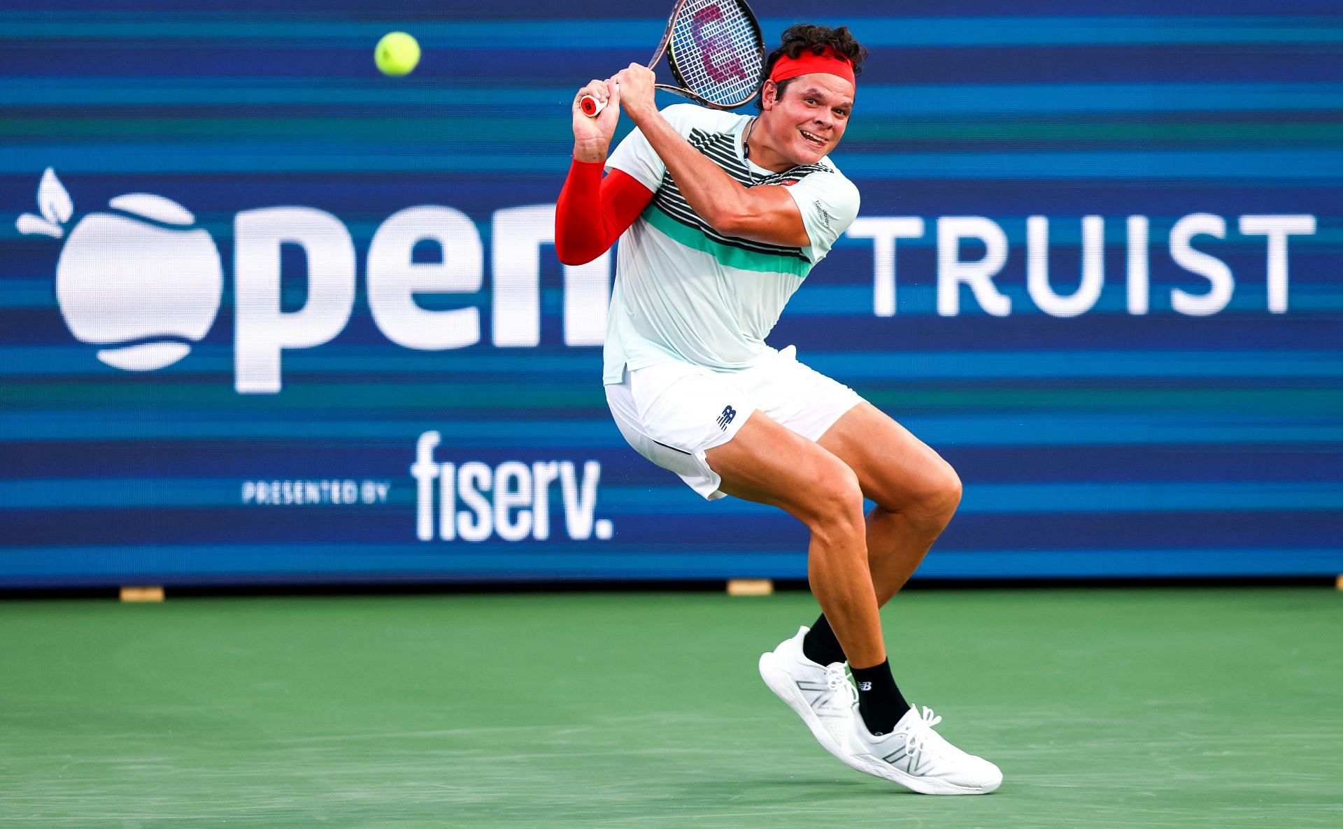 Milos Raonic at the Atlanta Open in 2021.