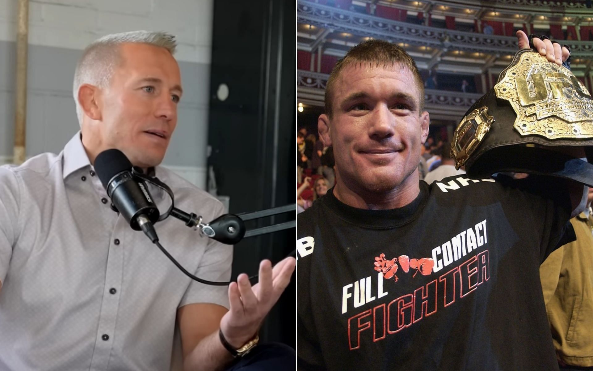 Georges St-Pierre [Left], and Matt Hughes [Right] [Photo credit: FULL SEND PODCAST - YouTube]