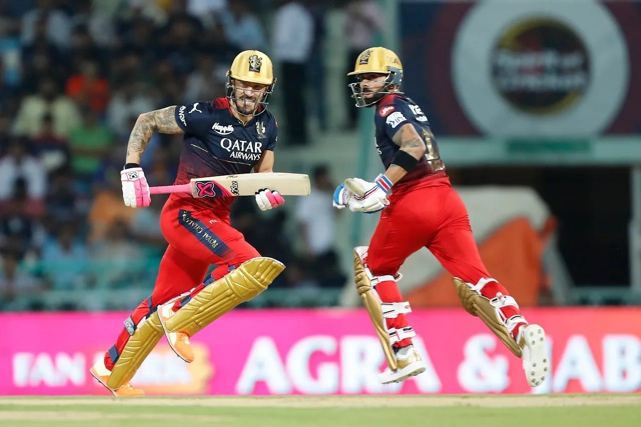 Faf du Plessis and Virat Kohli strung together a 62-run opening-wicket partnership. [P/C: iplt20.com]