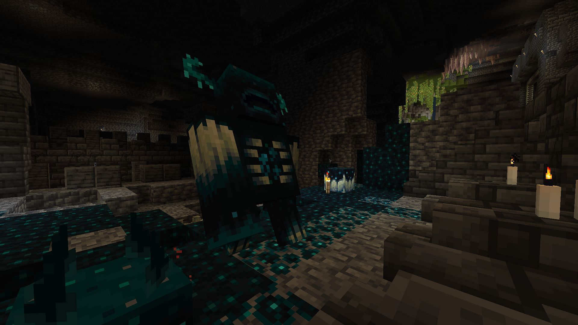 New players won&#039;t be able to survive the Deep Dark biome if they are not extremely quiet and careful in Minecraft (Image via Mojang)