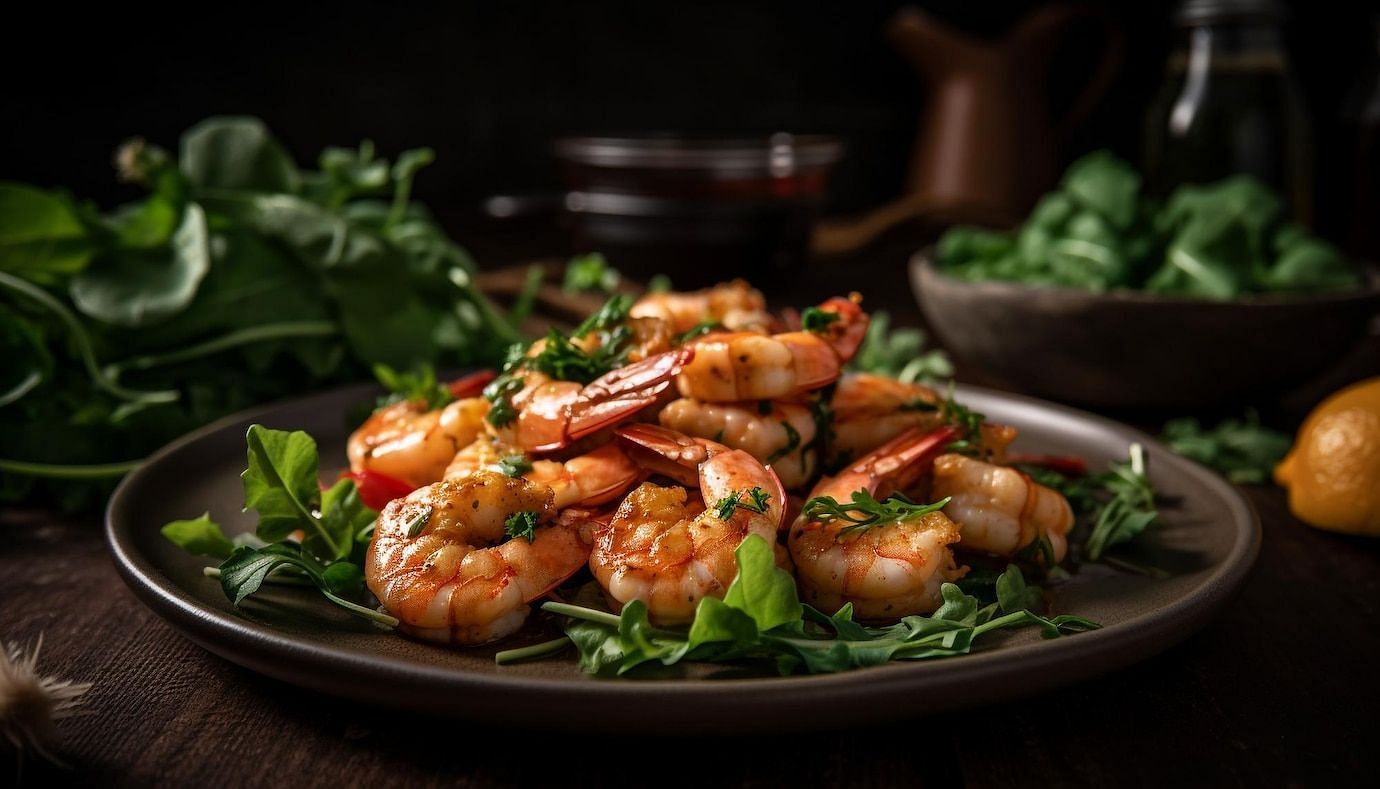 high-quality protein and heart-healthy omega-3 fatty acids make shrimp good for you (Image via freepik/vecstock)