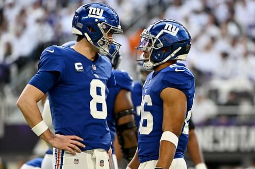 Daniel Jones and Saquon Barkley