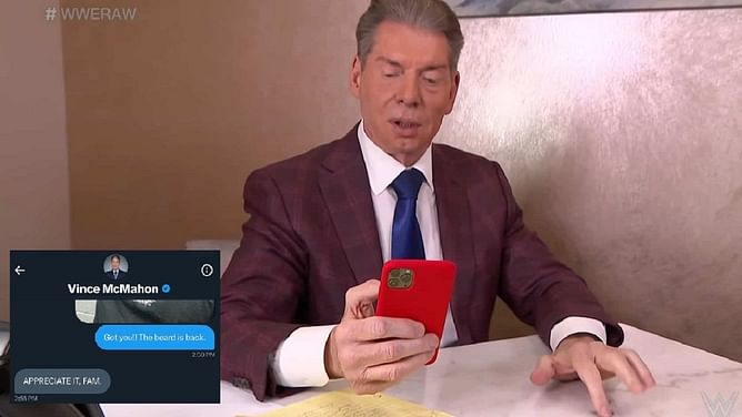 WWE Superstar shares texts from "Vince McMahon," ordering him to shave his mustache