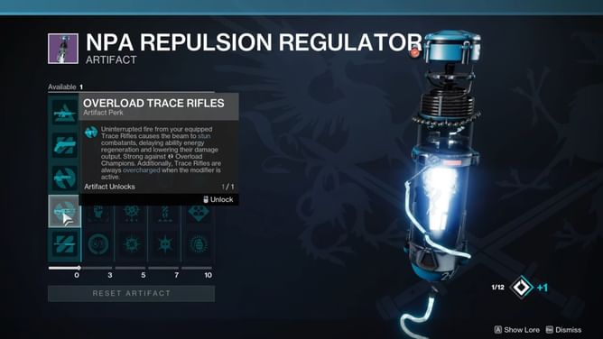 How to get the NPA Repulsor Regulator seasonal artifact in Destiny 2 Season of the Deep