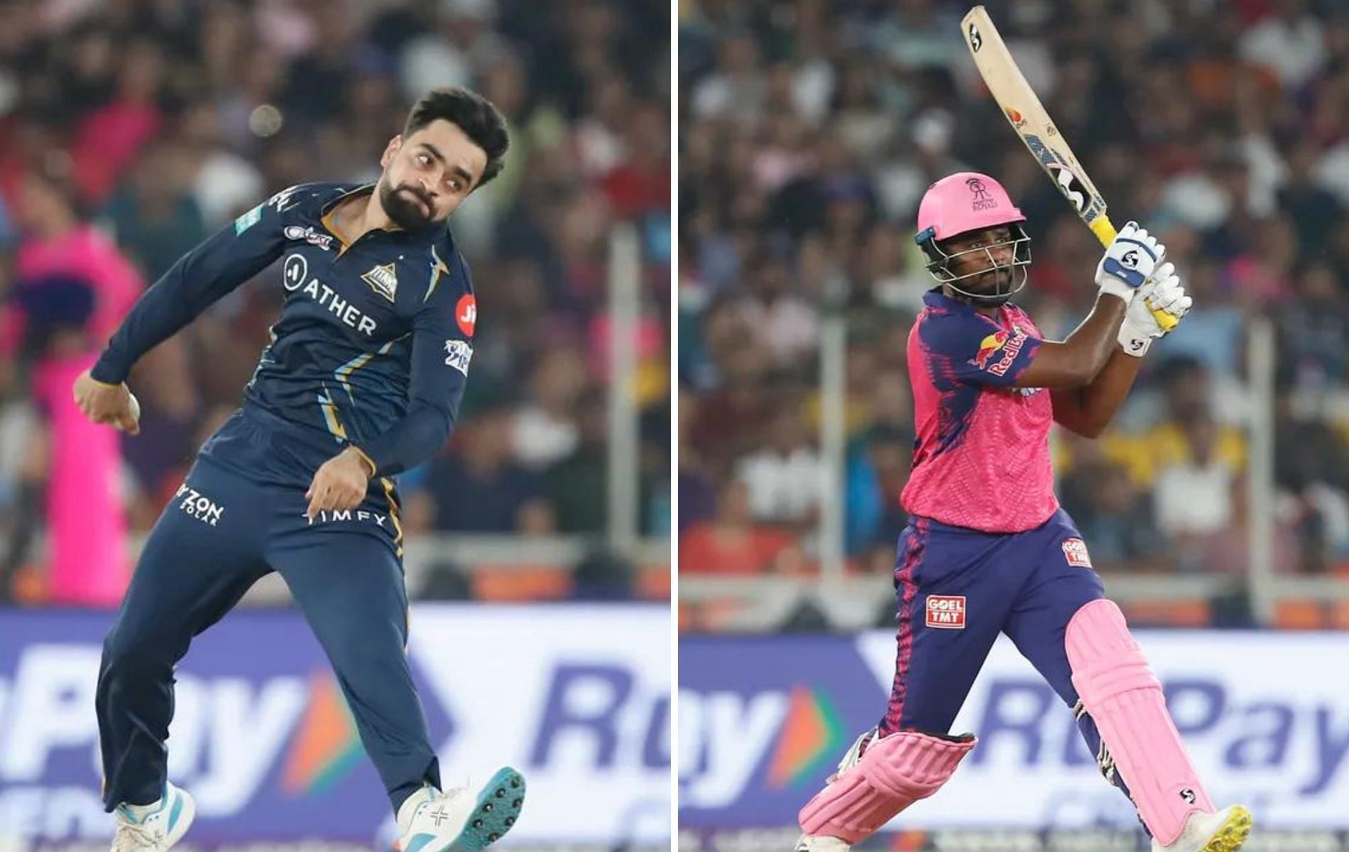 Rashid Khan (L) and Sanju Samson (Pics: IPLT20.com)