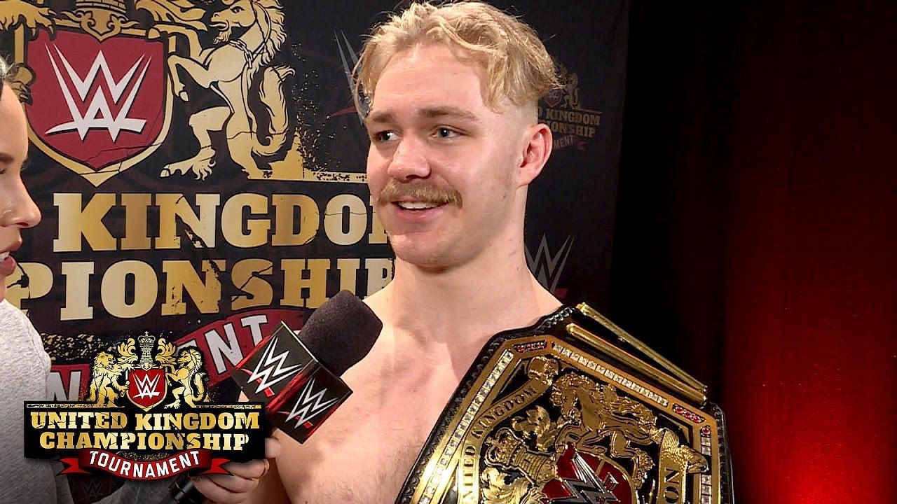 Tyler Bate reacts to being crowned history&#039;s first WWE United Kingdom  Champion: Jan. 15, 2017 - YouTube