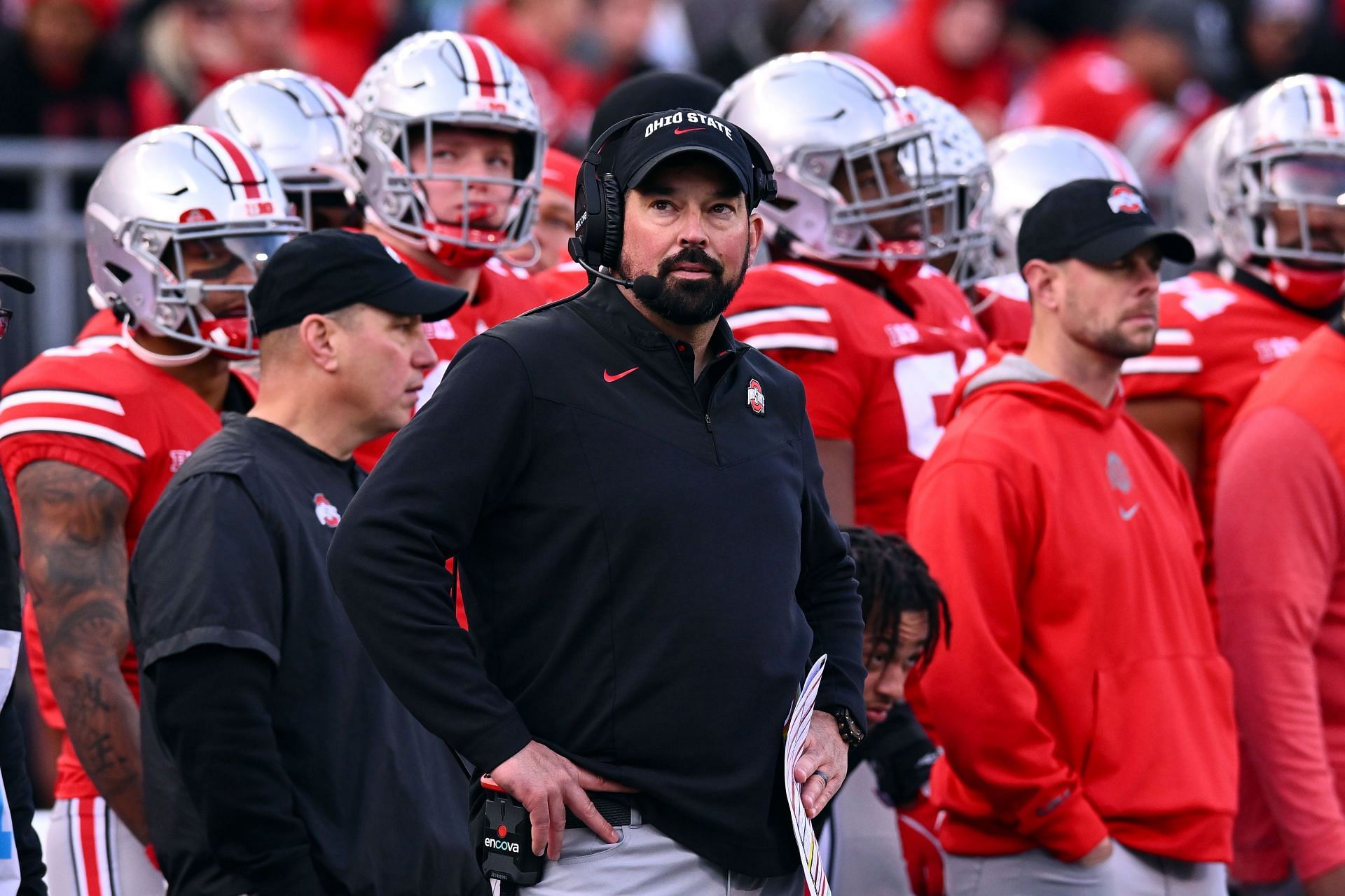 Ryan Day during Michigan v Ohio State