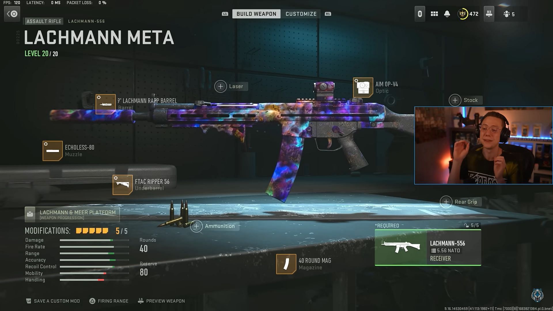 The meta loadout for Lachmann-556 in Warzone 2 Season 3 Reloaded (Image via Activision and YouTube/WhosImmortal)