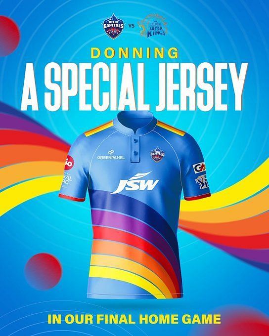 Delhi Capitals will be wearing a special colorful rainbow jersey against  Mumbai Indians today 🌈 This is to celebrate the diversity of our …