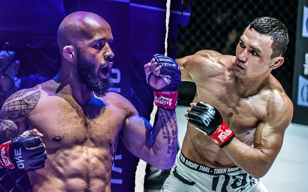 Demetrious Johnson (Left) could face Kairat Akhmetov (Right) if he decides to return