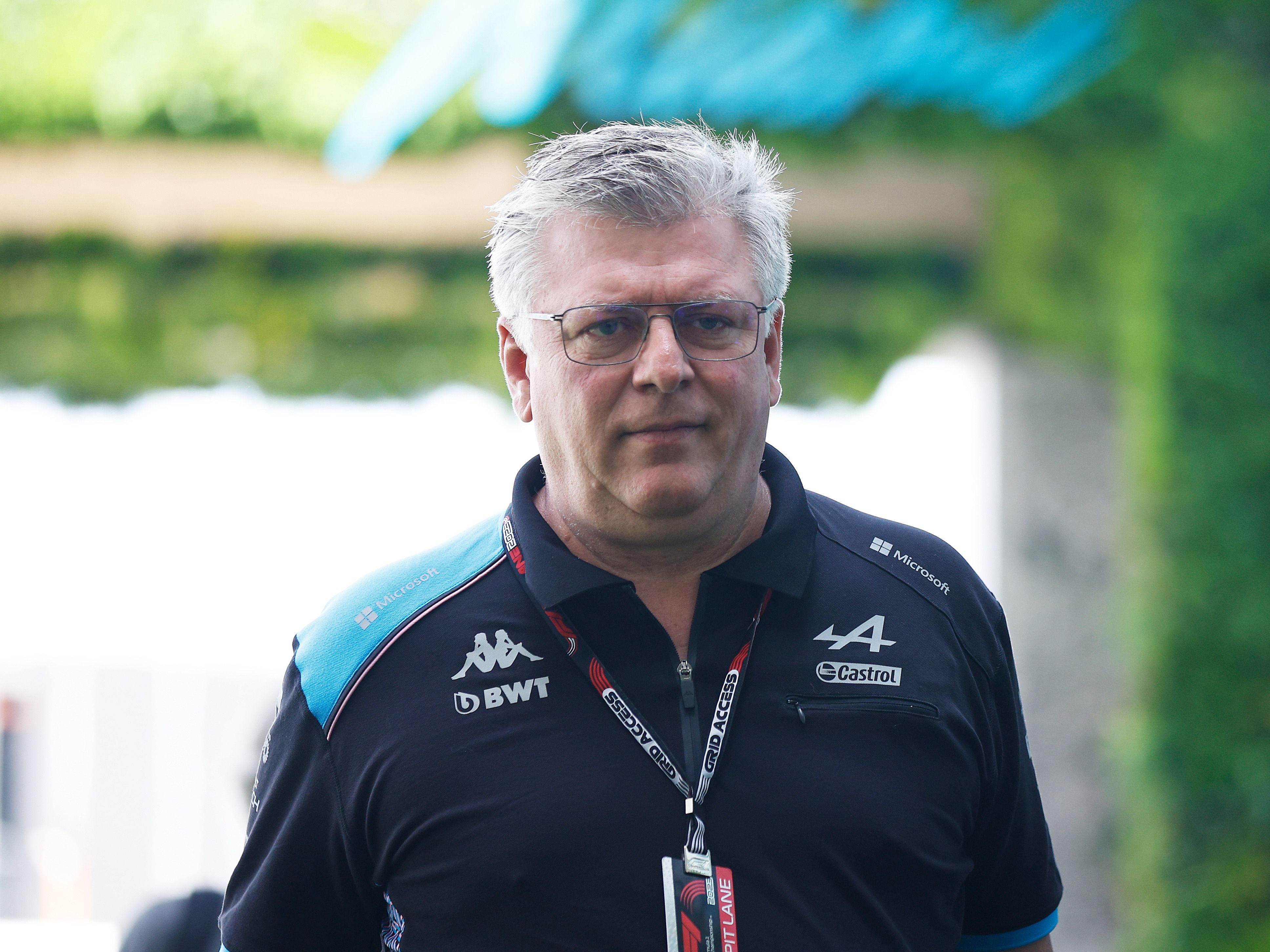 Otmar Szafnauer, Team Principal of Alpine F1 walks in the paddock prior to practice ahead of the 2023 F1 Miami Grand Prix. (Photo by Jared C. Tilton/Getty Images)