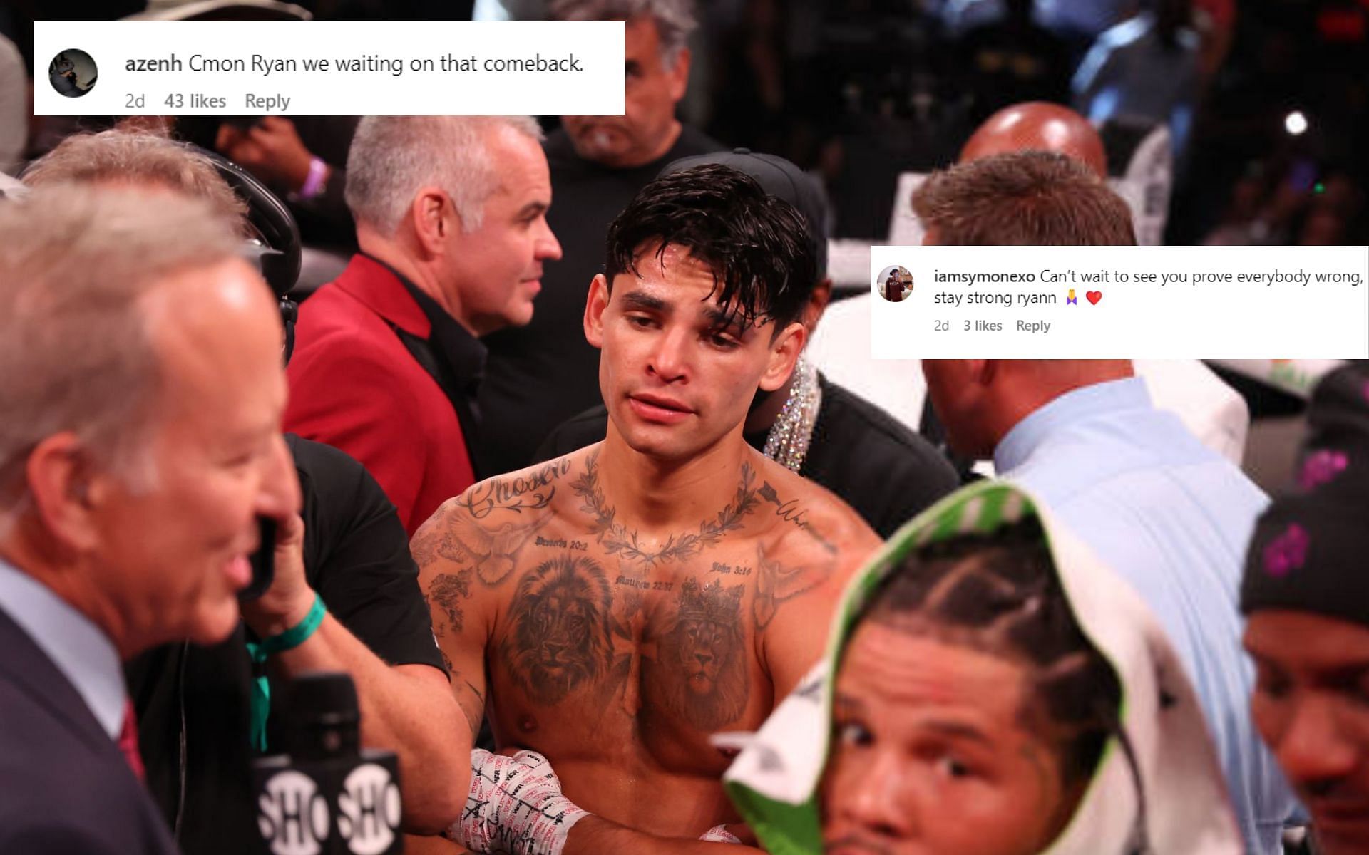 Ryan Garcia following his loss to Gervonta Davis