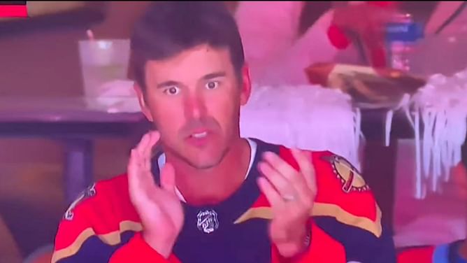 “This is a man on Adderal” - Fans react to Brooks Koepka’s ‘intense’ game face at a Panthers game