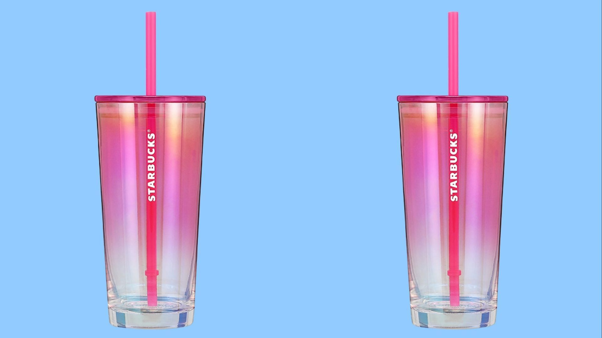 Bubblegum Pink Gradient Glass Cold Cup (Image via Starbucks)