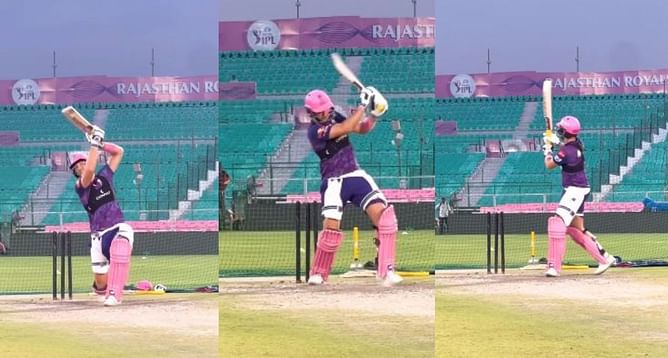 IPL 2023 : जो रूट ने आक्रामक अंदाज में की बल्लेबाजी, RR ने खास कैप्शन के साथ साझा किया वीडियो