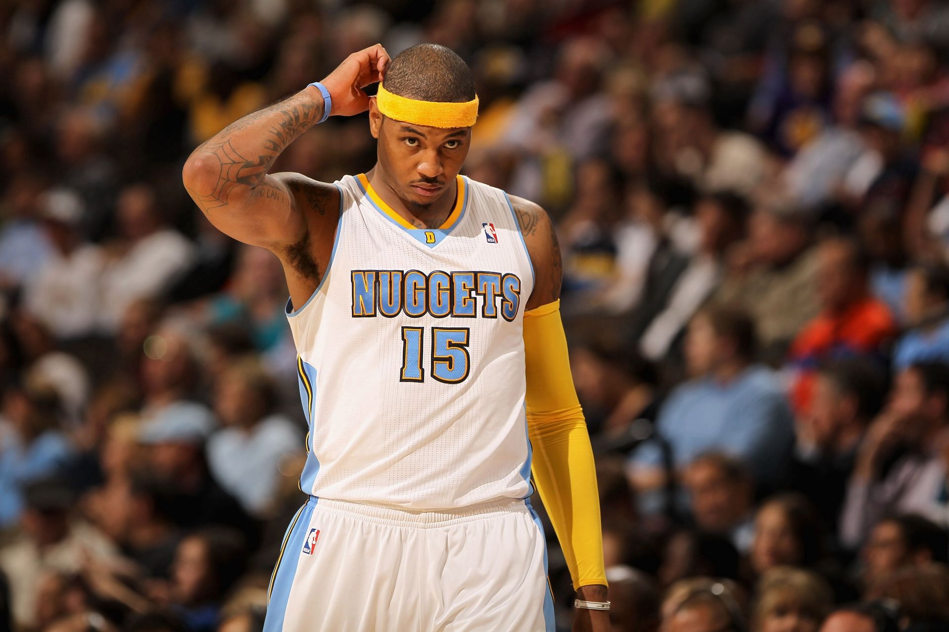Anthony&#039;s career started with the Denver Nuggets (Image via Getty Images)