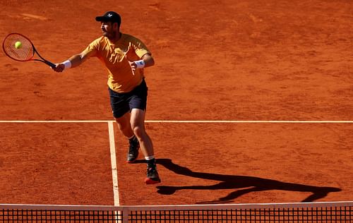 Andy Murray in action at the Madrid Open