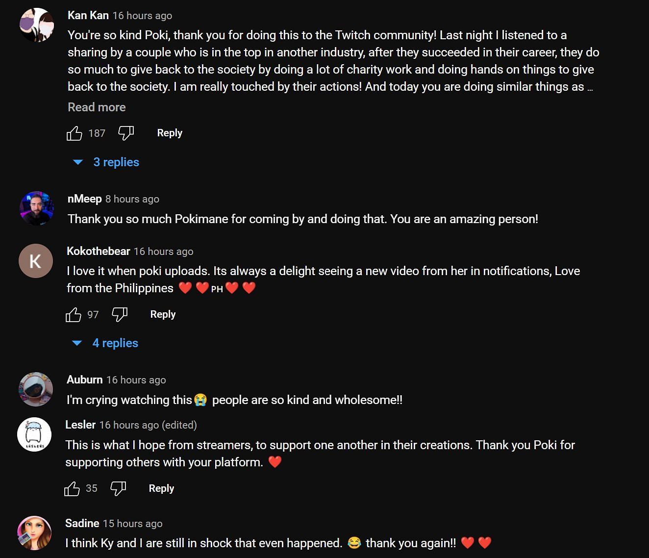 Streaming community shares their love for Imane (Image via YouTube)