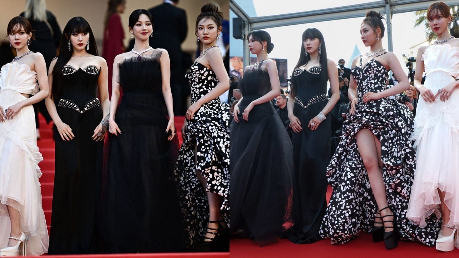 aespa at the 76th Cannes FIlm Festiva (Image via Twitter/@yjmaeri)