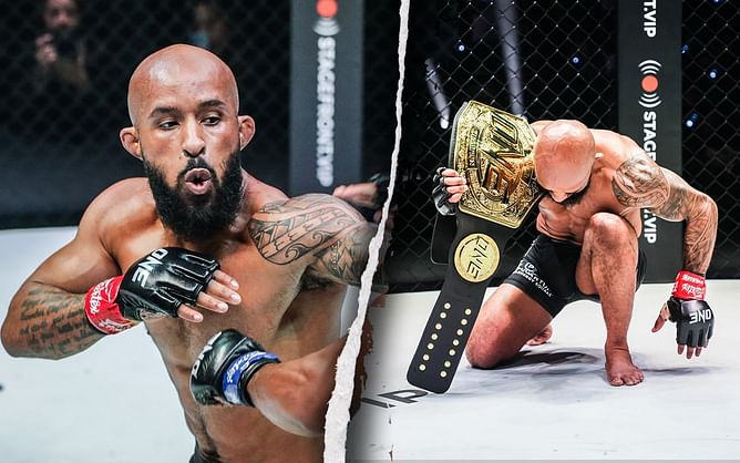 Demetrious Johnson displays his personality with superhero pose after world title win