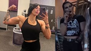 Rhea Ripley reacts to edit of Roman Reigns featuring a video of her and male WWE Superstar