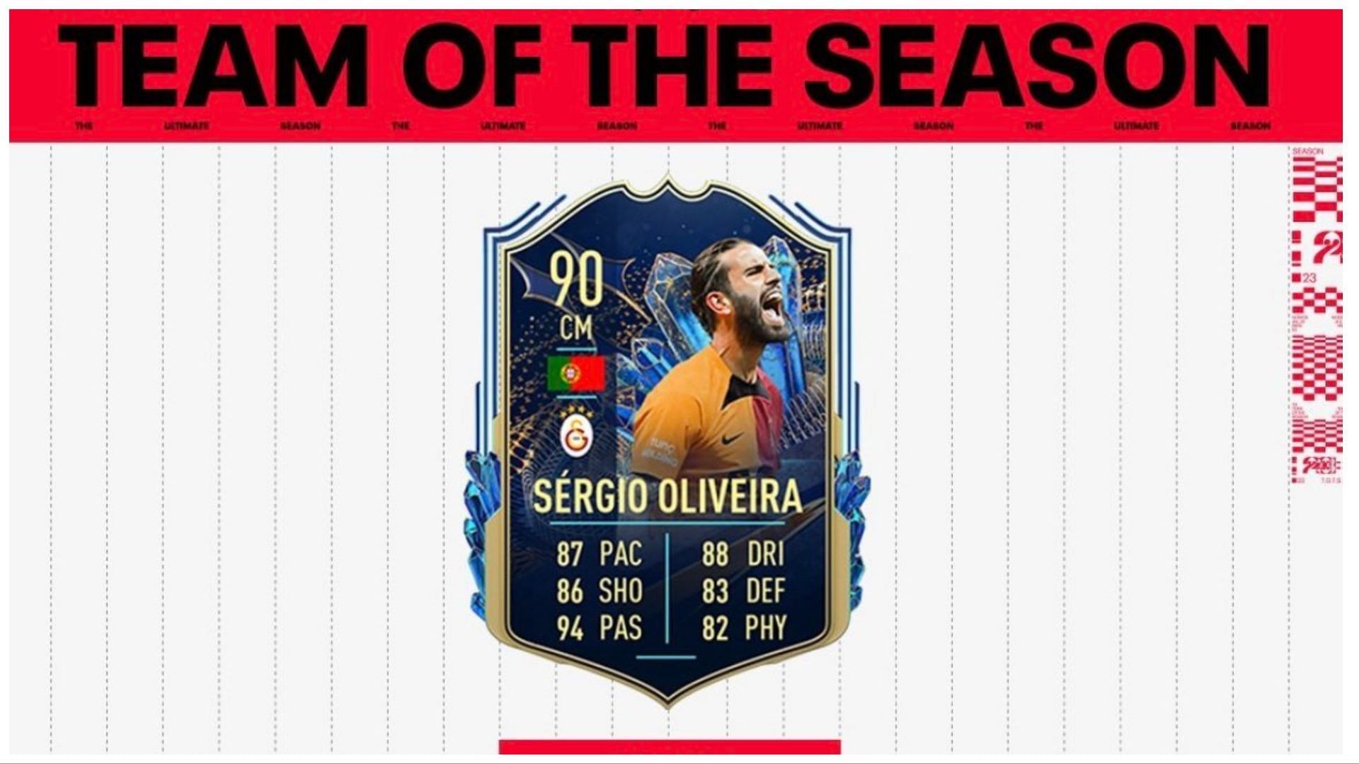 Sergio Oliveira TOTS is now available (Image via EA Sports)