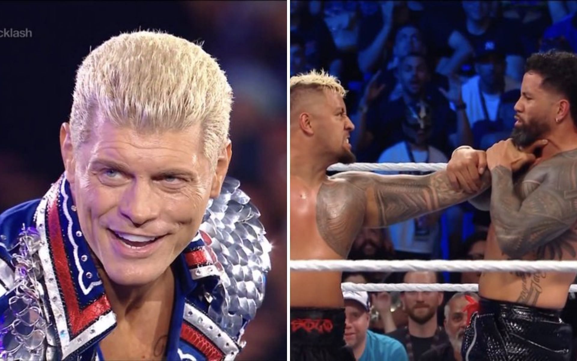 Cody Rhodes (left); A near betrayal (right)