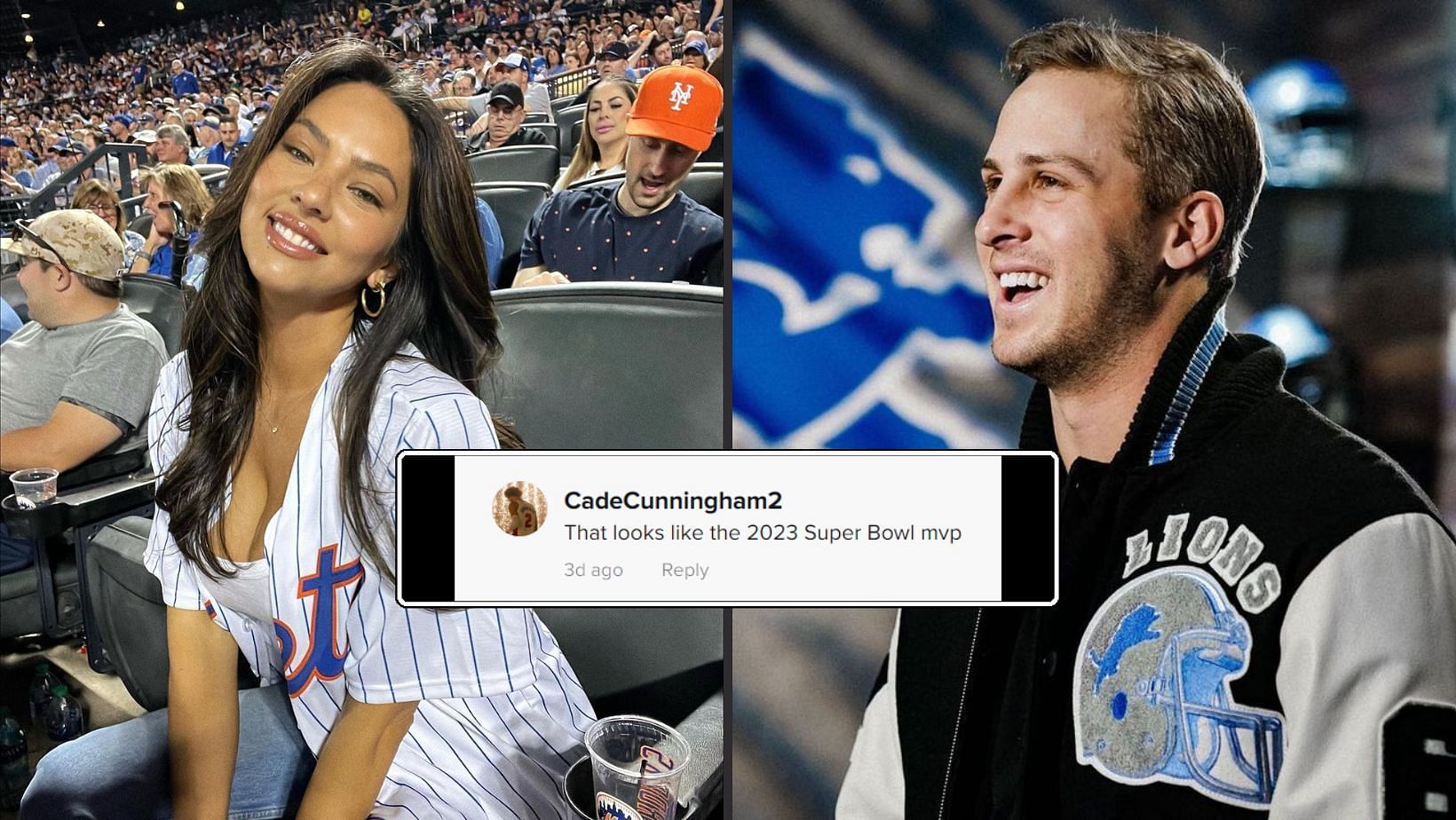 Jared Goff appears to be taking over TikTok in fianc&eacute;e Christen Harper