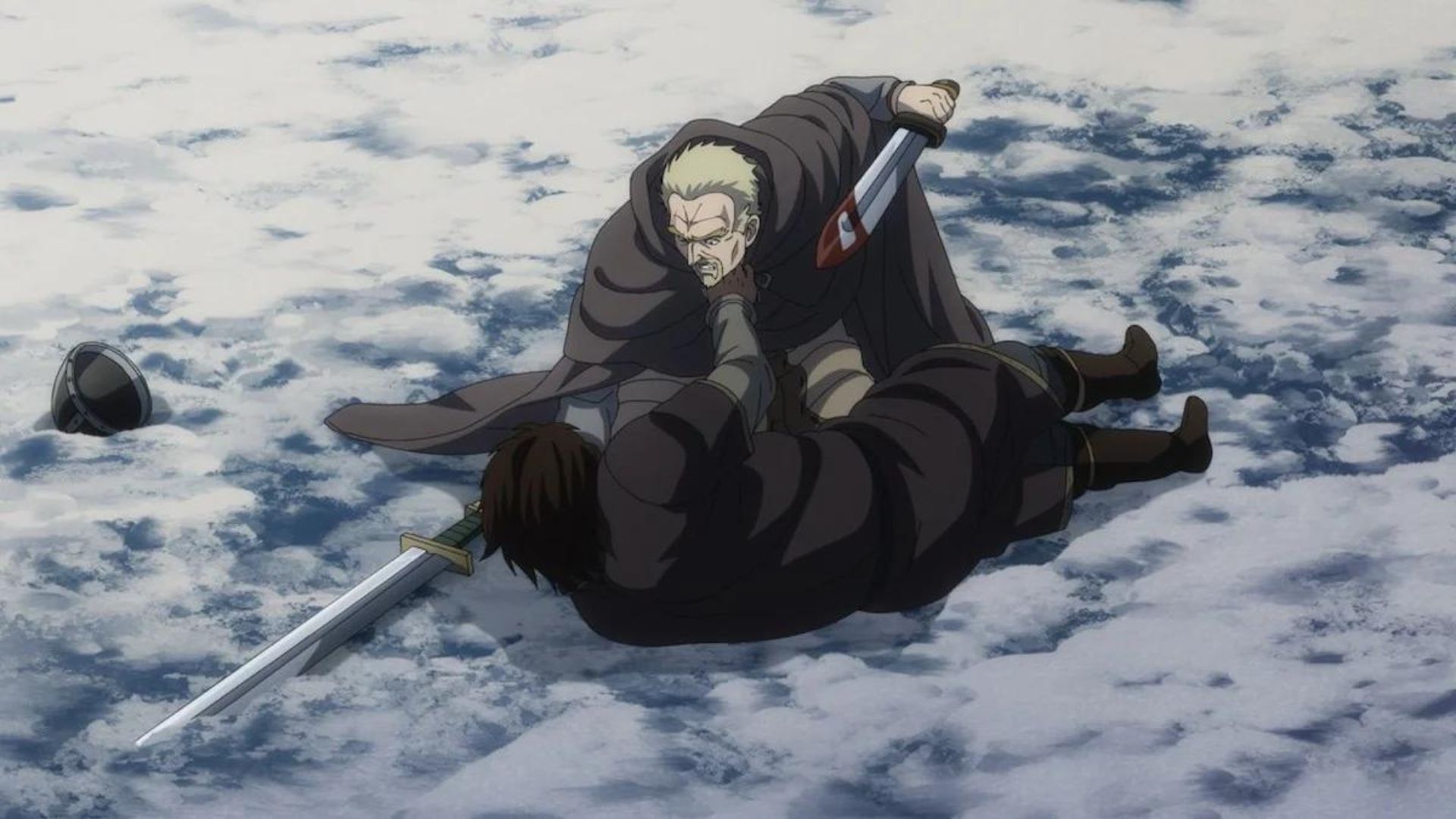 Askeladd killing Bjorn as seen in Vinland Saga season 1 (Image via WIT Studio)