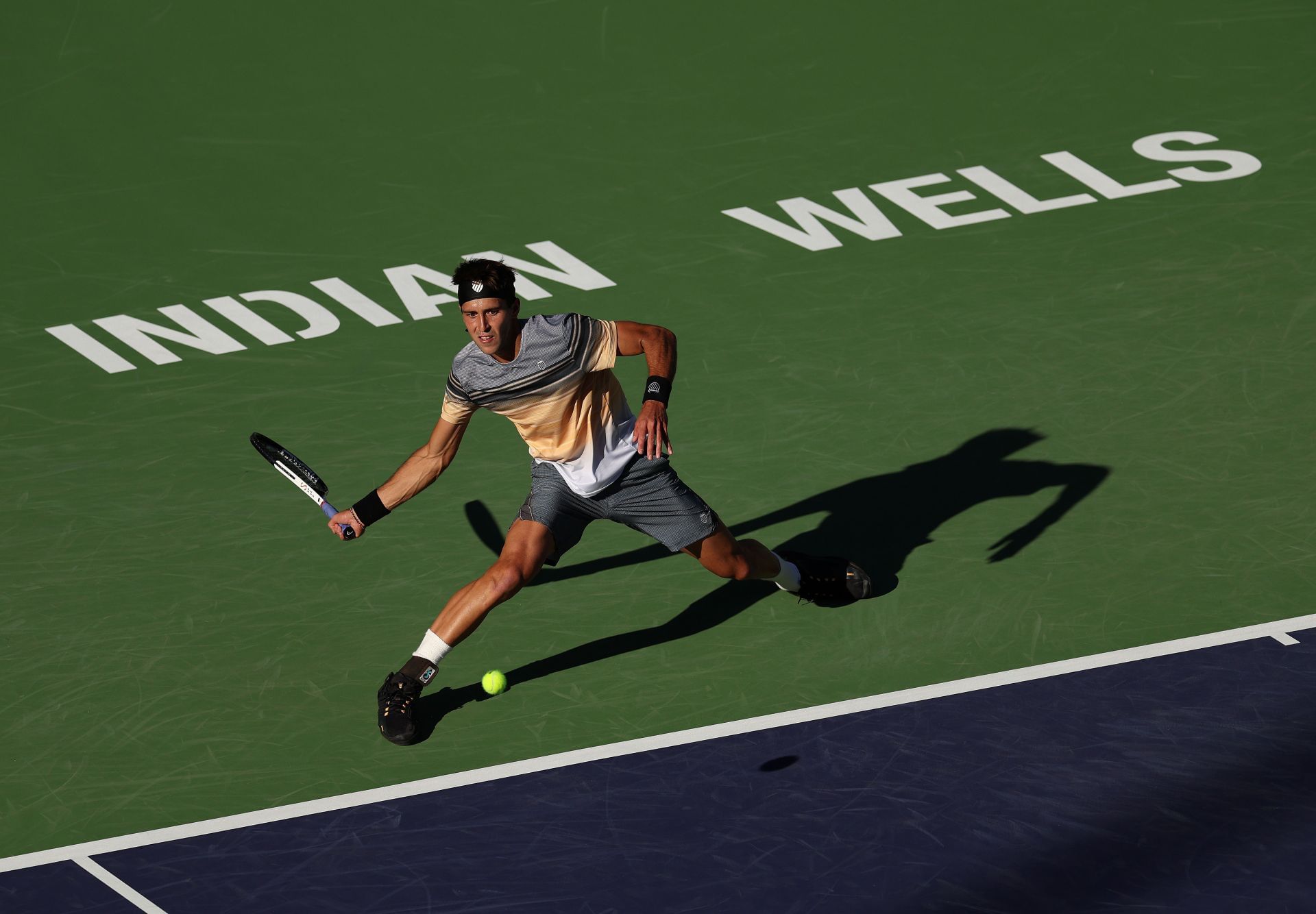 Tomas Martin Etcheverry at the 2023 BNP Paribas Open.