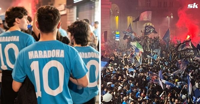 Napoli's Serie A title win sparks off wild celebrations including Diego Maradona tribute, fireworks and nasty brawl