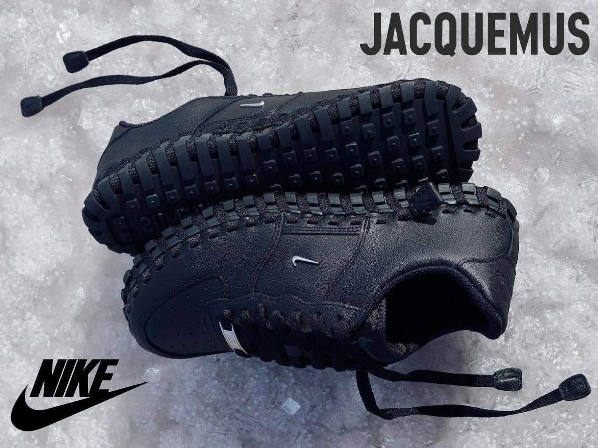 Jacquemus x Nike: Jacquemus x Nike J Force 1 “Black Woven