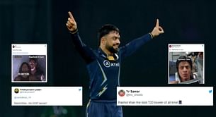 “The GOAT spinner” – Fans erupt as Rashid Khan takes 4-wicket haul against MI in IPL 2023