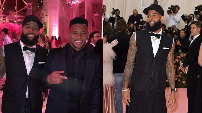 NFL fans brutally roasted Odell Beckham Jr. and Saquon Barkley over 2019 Met Gala outfit - "Shit looks atrocious"