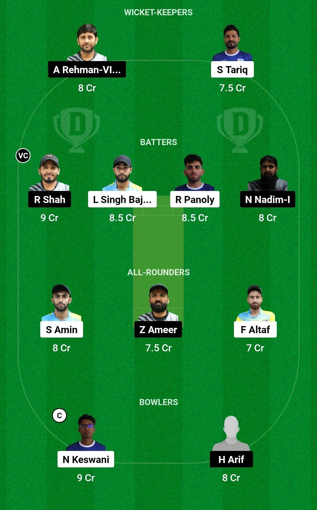 Dream11 Team for Z Games Strikers vs Nadim Cricket Club - Sharjah Ramadan T20 League 2023.