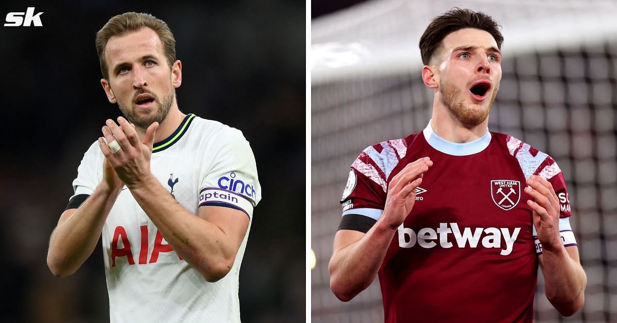 Harry Kane (left) and Declan Rice (right)